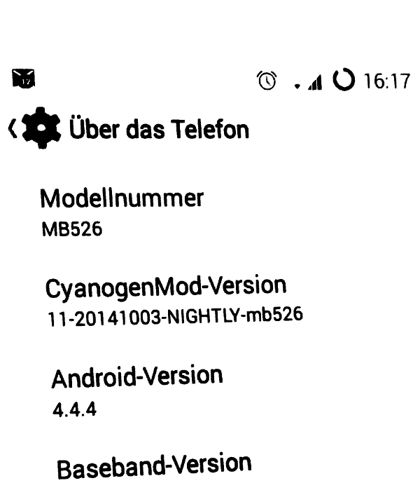 Motorola Defy+ - Cyanogenmod 11 - Android Version 4.4.4