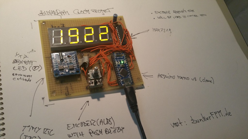 clock with tiny RTC & nano v3